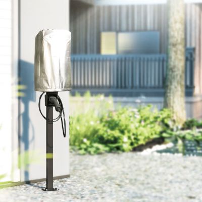 7. Outdoor-Ständer für EV- und PHEV-Autoladegeräte von Maclean, aus Stahl, max. 15 kg, MCE456