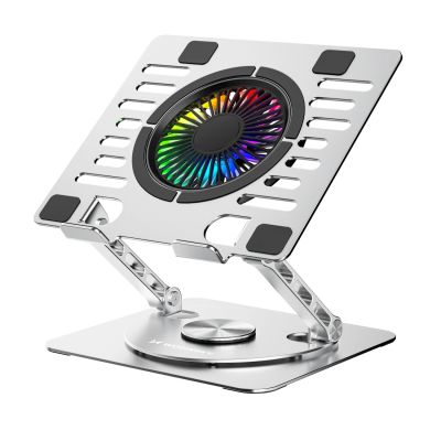 7. Wozinsky WDCX-X16-AS CoolBase RGB 360°-Kühlständer für Laptop und Tablet – Silber