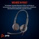 129. POLY Blackwire 3225 USB-C Stereo-Headset + 3,5-mm-Klinkenstecker + USB-C/A-Adapter (Multipack)