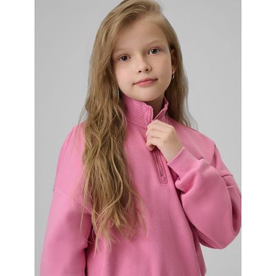 5. Normales Sweatshirt ohne Kapuze für Mädchen 4F 4FJRSS26TSWSF2625-54S
