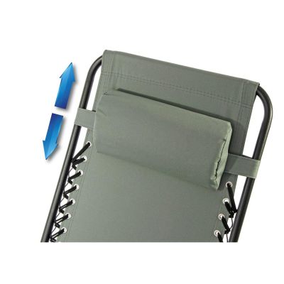 10. BLISS MULTIFUNKTIONALER, FALTBARER GARTENSTUHL MIT KOPFSTÜTZE, GRAU