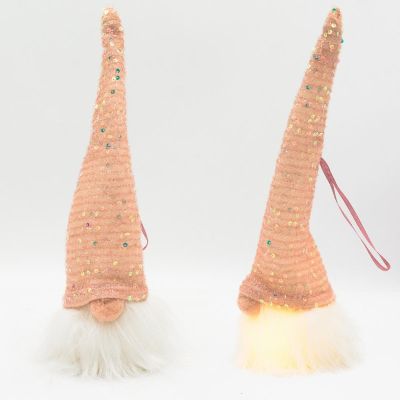 2. Dekorative LED-Weihnachtsmannfigur, 25 cm, rosa