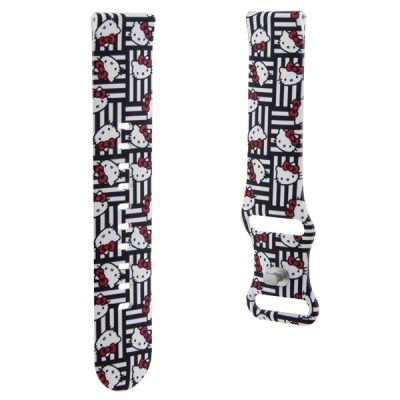 3. Hello Kitty Silikonköpfe & Streifen universal 22mm - schwarz