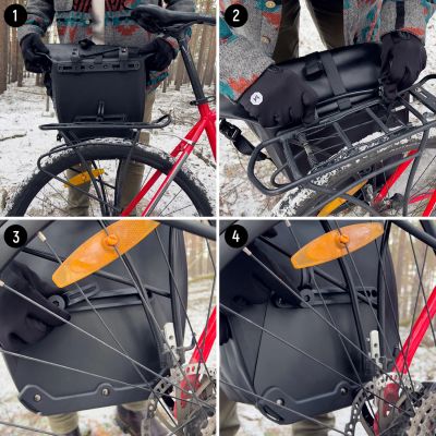 18. Wozinsky Wasserdichte Fahrradtasche 25L Schwarz (WBB24BK)