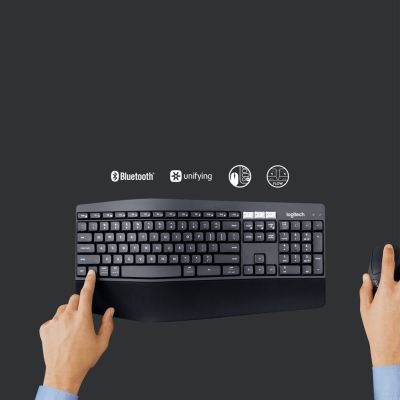 12. Logitech MK850 Performance Tastatur und Maus (universelle Funkfernbedienung + Bluetooth) – QWERTZ-Tastatur (Deutsch, Schwarz)