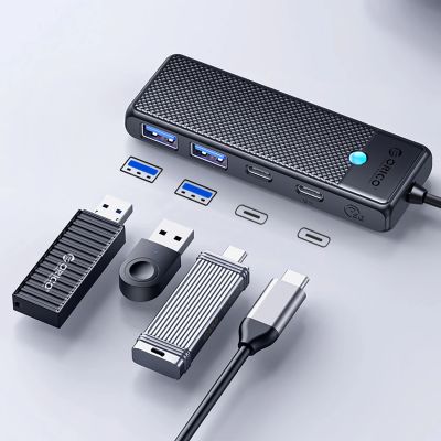 3. Hub USB-C Orico PAPW2AC-C3 Dockingstation 2x USB-A 3.0 + 2x USB-C 3.0 - schwarz