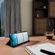 5. Puro Wallet Stand Case für iPhone 17 Pro Max aus Öko-Leder, mit Klappe, Geldbörse und Standfunktion - Schwarz
