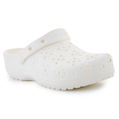 Crocs Classic Floral Cut Out Clog 210927-0WV Kreide