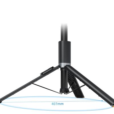 8. Tech-Protect L08S Bluetooth-Selfie-Stick mit Fernbedienung, Stativ bis 141 cm – Schwarz