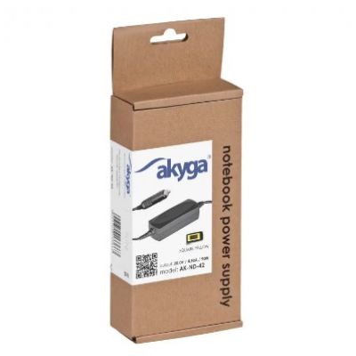 2. Akyga AK-ND-42 Notebook-Netzteil (20 V; 4,5 A; 90 W; Slim Tip, quadratisch, gelb)