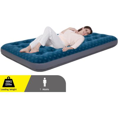 21. Beflockte Matratze für eine Person mit 3D-Druck, 191 x 73 x 22 cm, 24501