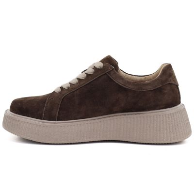 3. Braune Damen-Plateauschuhe aus Wildleder, Jezzi 26PB18-566