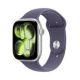 Apple Watch Series 11 GPS + Cellular 46 mm Silbernes Aluminiumgehäuse mit Sportarmband in Lila Nebelgrau - M/L