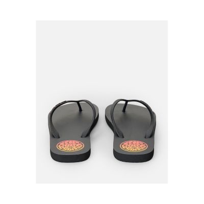 3. RIP CURL Icons Of Surf Bloom Open Toe Herren-Flip-Flops Schwarz