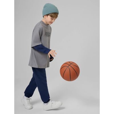 5. Langärmliges, locker geschnittenes Jungen-Shirt mit Aufdruck, Größe 4F 4FJRSS26TLONM631-24S