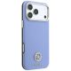 4. Guess MagSafe Hülle mit genarbtem, rundem Strass-Logo für iPhone 18 Pro Max / 17 Pro Max – Blau