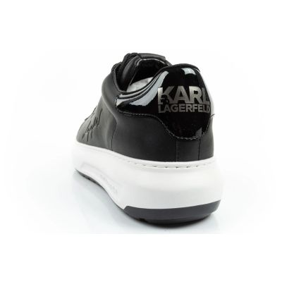 5. Karl Lagerfeld Herrenschuhe Sneaker Kapri aus naturfarbenem Leder, schwarz
