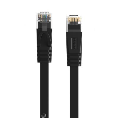 2. Orico PUG-C7B CAT7 10 Gbit/s RJ45 Ethernet-Netzwerkkabel Internet LAN Flach 10 m - Schwarz