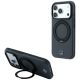 Mercedes Lederhülle mit Ringständer und MagSafe-Funktion für iPhone 18 Pro / 17 Pro – Dunkelgrau