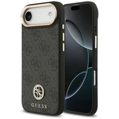 Guess 4G Strass Logo MagSafe Hülle für iPhone Air - Schwarz