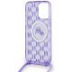 6. Karl Lagerfeld IML Crossbody Monogram Karl & Choupette Head MagSafe Hülle für iPhone 15 Pro Max – Lila