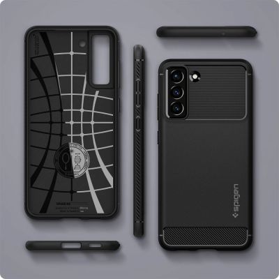 9. Spigen Rugged Armor Hülle für Samsung Galaxy S21 FE – Mattschwarz