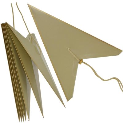 17. Dekorativer Hängestern aus Papier, FSC-zertifiziert, 18 x 75 cm, beige, 7 Arme, Glimmer