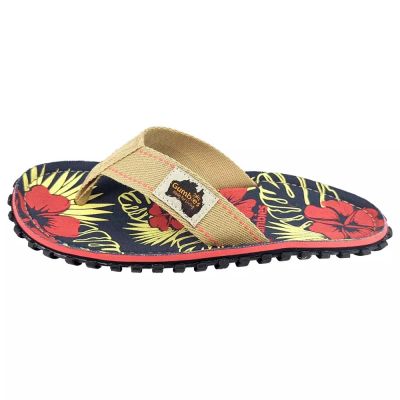 10. Gumbies Islander Denim Hibiscus Flip-Flops GU-FFISL109