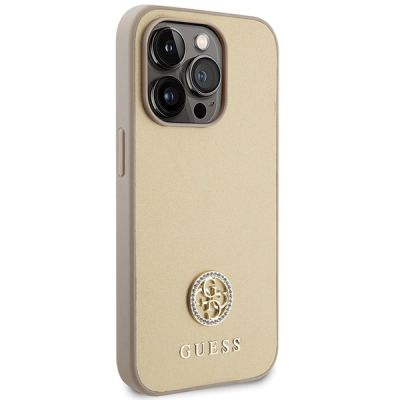 4. Guess GUHCP15LPS4DGPD iPhone 15 Pro 6,1" Gold/Gold Hardcase Strass Metall Logo