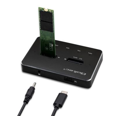6. QOLTEC 2x SSD M.2 SATA | NGFF | USB Typ C Dockingstation