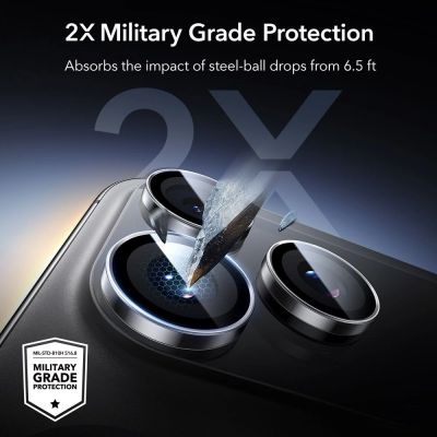 5. ESR Armorite Kameraschutz für iPhone 14 Pro / Pro Max / 15 Pro / Pro Max / 16 Pro / Pro Max / 17 Pro / Pro Max – Klar