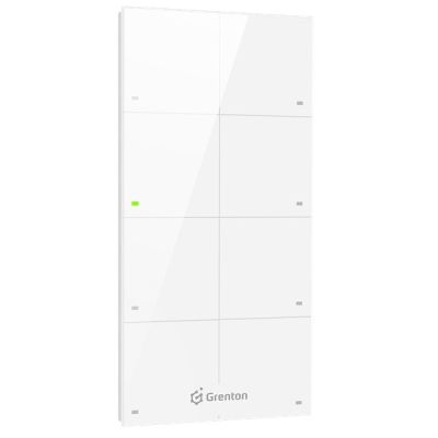 2. Grenton-Touchpanel / 8 Touchfelder / TF-Bus / weiße Glasfront