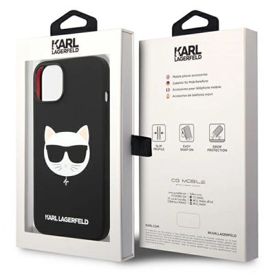 8. Karl Lagerfeld KLHMP14MSLCHBK iPhone 14 Plus 6.7" Hardcase schwarz / schwarzes Silikon Choupette Head Magsafe