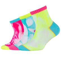 Skechers 3PPK Mädchen Casual Fancy Tie Die Socken SK41076-1001 Mehrfarbig 31-34