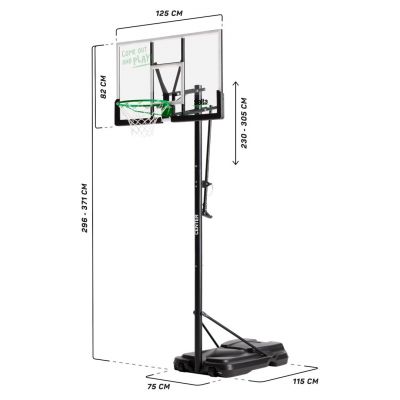 2. Salta Center Stand-Basketballkorb 125 cm x 371 cm
