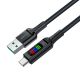 2. Acefast C7-04 USB-A USB-C 60 W 1,2 m Kabel mit Display – Schwarz
