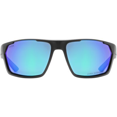Polarisierende Brille Uvex Sportstyle 233 P – black matt/mirror green