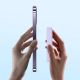 9. Baseus Magnetic Mini Inductive Powerbank 10000mAh 20W - Lila + USB-C - USB-C Kabel