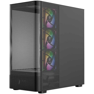 11. MODECOM VOLCANO AQ 300 ARGB MIDI SCHWARZES GEHÄUSE