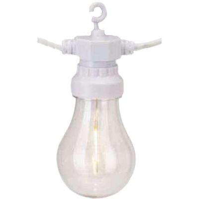 2. Gartengirlande Partybeleuchtung 20 LED A60 weißes Kabel