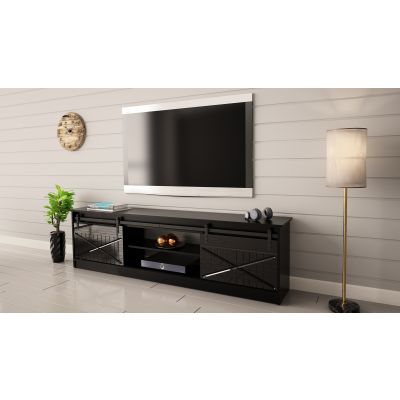 5. TV-Schrank GRANERO 200x56,7x35 schwarz/schwarz-Kombination