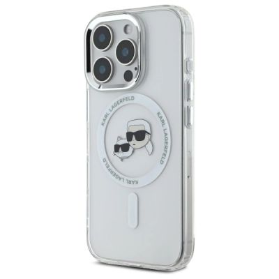 2. Karl Lagerfeld IML Metal Karl&Choupette Head MagSafe Hülle für iPhone 16 Pro - Weiß