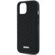 6. DKNY 3D Rubber Repeat Pattern Hülle für iPhone 15 / 14 / 13 – Schwarz