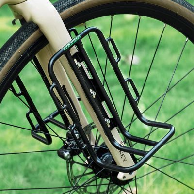 6. Rockbros 33210010001 vorderes Fahrradregal für Fahrradgabel – schwarz