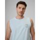 4. Ärmelloses, locker sitzendes Herren-T-Shirt aus glattem Material, Größe 4F 4FRSS26TSLEM330-34S