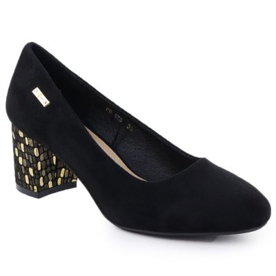 13. Sergio Leone W SK314D Wildleder Pumps mit Absatz Schwarz