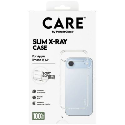 5. CARE by PanzerGlass Modisches X-Ray Soft Basic Case für iPhone Air - Transparent