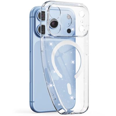 9. Tech-Protect FlexAir MagSafe iPhone 17 Pro / 18 Pro Hülle – Transparenter Glitzer