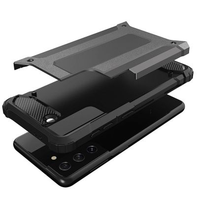 2. Hybrid Armor robuste TPU/PC Panzer Handyhülle Hard Case für Samsung Galaxy S22+ (S22 Plus) schwarz