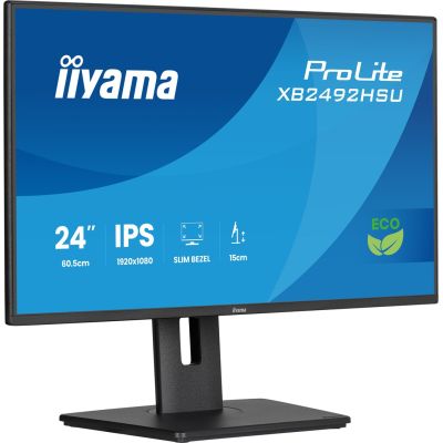 5. iiyama ProLite 24-Zoll Full HD IPS-Panel mit schmalen Rändern, Energieeffizienzklasse B, höhenverstellbar
